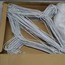 120 Pcs Wire Hangers Bulk 17.7" Dry Cleaner Hangers, Suit Holders for Home Caped Clothing (White)