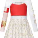 Zombies Costume for Girls Nova Costume,Cheerleader Dress for Character Halloween Cosplay (10-12 Years)