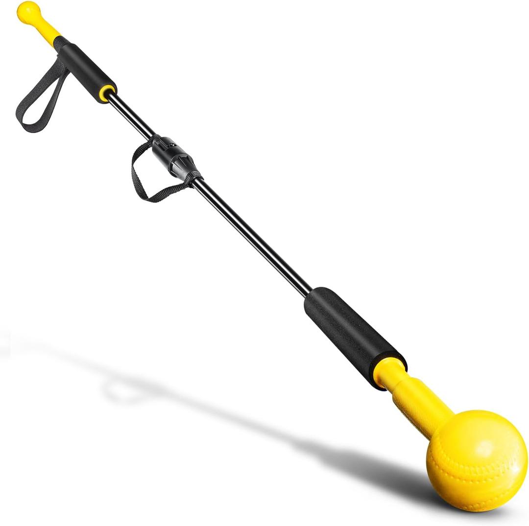 Baseball/Softball Hitting Stick with Dual-Size Ball Head, 54" Detachable Baseball Hitting Stick Practice Swing,Hitting,Batting,Portable Swing Trainer Great for One-On-One Coaching Training Equipment