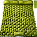 Double Sleeping Pad, Ultralight 4" Extra-Thick Self Inflating Sleeping Mat for 2 Person with Pillow Built-in Foot Pump Portable Camping Mat for Backpacking, Hiking, Traveling, Tent, Camping