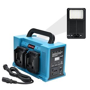 330w Battery Inverter with Charger Function, Power Inverter with Led Light and 5 Sockets for Outdoor Camping, Compatible 21v Shintyool Battery, Can Fast Charging of 4 Port Lithium Battery(Tool Only)