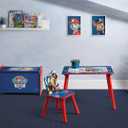 Delta Children PAW Patrol 3-Piece Toddler Playroom Set – Includes Table, Chair and Toy Box, Blue