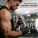 LIZAAL Forearm Strengthener, Adjustable All-Metal Grip Strength Trainer, Forearm Exerciser & Wrist Roller, Portable Forearm Strength Trainer for Hand, Wrist & Forearm Workout
