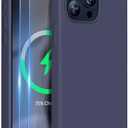 Miracase for iPhone 15 Pro Max Case, [with 2X Screen Protectors], Compatible with MagSafe, Liquid Silicone Case Shockproof Drop Protection Phone Case for 15 Pro Max, Dark Blue Magnetic