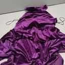 Dressystar 2025 Womens Velvet Cocktail Party Dresses Halter High Low Formal Wedding Guest Holiday Prom Dress for Women Grape, Large