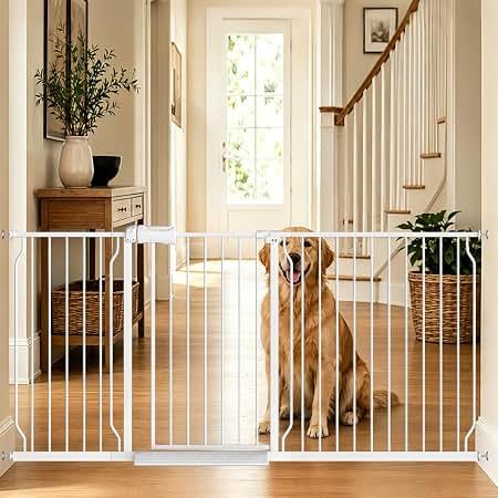 Fairy Baby 71.6-76.3 Inch Extra Wide Baby Gate Long Dog Gate for Doorways