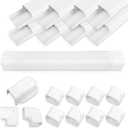 4" 13.5Ft Mini Split PVC Line Set Cover Kit Decorative PVC Line Set Cover Kit for Central AC & Heat Pumps Systems Tubing Cover(13.5Ft,White)