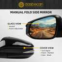 Dasbecan Left Driver Side Door Mirror Assembly Compatible with Toyota RAV4 2013 2014 2015 Power Glass Heated with Turn Signal Light Replaces TO1320310 87940-0R090 Black (7 Pins)