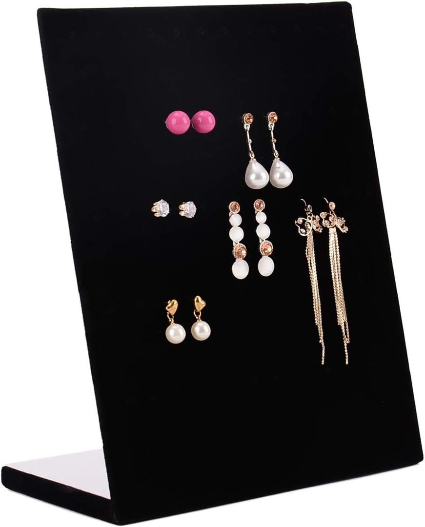 AUTOARK Black Velvet 30 Pair Earrings Display Holder Organizer,Jewelry Display Stand,AJ-041