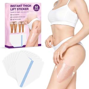 50PCS Thigh Lift Tape - Lift and Glow Patches Legs Invisible Waterproof Adhesive for Women, Ideal for Dresses, Workouts Daily Wear