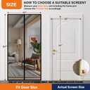 Mesh Screen with Magnetic Closure-Keeps Bugs Out Let Breeze in, Heavy Duty - Pet and Kid Friendly, Works with Front, Sliding Doors (38 x 82 Inch)