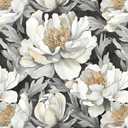 Safiyya Peel and Stick Wallpaper Black and White Floral Contact Paper Peel and Stick 17.3"x 78.7" Wall Paper Self Adhesive Removable Wallpaper for Bedroom Bathroom Vinyl Roll