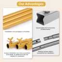 4.95 * 6.56 FT Metal Arbor Frame Stand, Garden Arch Trellis for Plants, Wedding Decor Backdrop Flower Stand, Gold
