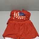 Women's American Flag Graphic Two-Piece Tankini Swimsuits 4th of July Tankini Tank Top Sets Swimwear with Two Side Pockets, Size: L