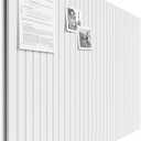 Bumusty Large Cork Board Alternative47 x35 Felt Bulletin Board Tiles, with 30 Pushpins, 70 Adhesive Tabs, 12Pack Slat Wall Paneling, Cork Boards for Office Push Pin Board Felt BoardOatmeal