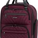 KROSER Carry On Underseat Multi-functional, 16-inch Underseater Lightweight Overnight Suitcase for Women, Burgundy, 12 x 7 x 16 inches