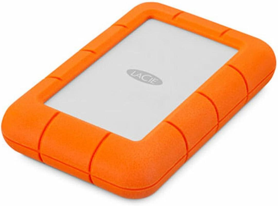 LaCie Rugged Mini, 2TB, 2.5 inches, Portable External Hard Drive, External Storage, for PC and Mac, Shock, Drop and Pressure Resistant, Hard Drive, 2 Year Rescue Services (LAC9000298)