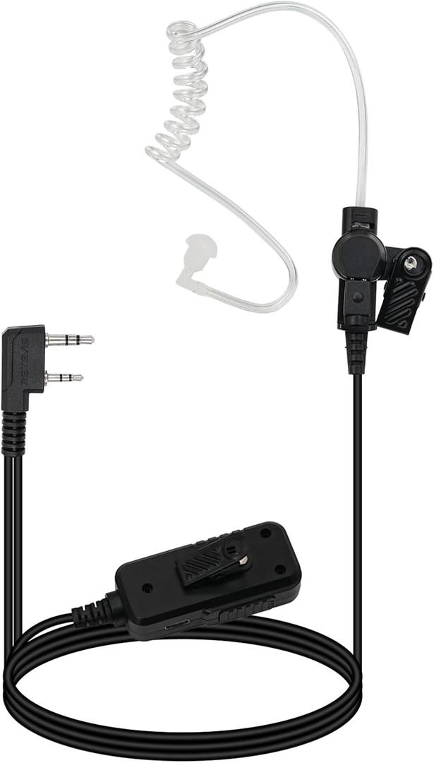 Retevis AI Active Noise Cancelling Two Way Radio Headset, Rechargeable, for RT22 RT21 H-777H RT68, Compatible with Pxton Baofeng BF-888S Kenwood Walkie Talkie, Walkie Talkie Earpiece with Mic (1 Pack)