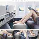 Sunany Inflatable Travel Foot Rest Pillow, Airplane Bed for Kids and Toddler, Adjustable Height Portable Elevating Leg, Trains, Cars, Home, Office (2 Pack)