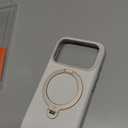 TORRAS Q3 Silicone 360 Spin for iPhone 17 Pro Case with Stand, Fit for MagSafe, Magnetic Ring Kickstand with Camera Control, Liquid Silicone Rubber Soft Phone Case for iPhone 17 Pro 6.3'', Light Ivory