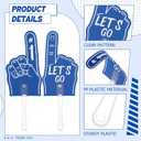 Geetery Cheerleading Handheld Fans Sports Hand Finger We're Number 1 Plastic Round Handheld Fans Bulk for Sports Themed Party Supplies