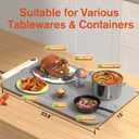 Food Warming Mat, Electric Buffet Warmer with 6 Temp & 6H Timer, Rapid Even Heating for Plates & Entrees, Roll-Up Heat Insulating Pad Protects Countertops, for Parties, Holiday Gatherings