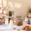 TrelaCo Bottle Chug Baby Shower Game 20 Pcs Baby Bottles Shower Favor with 1 Kraft Theme Sign for Gender Reveal Party Supplies Gifts(Beige)