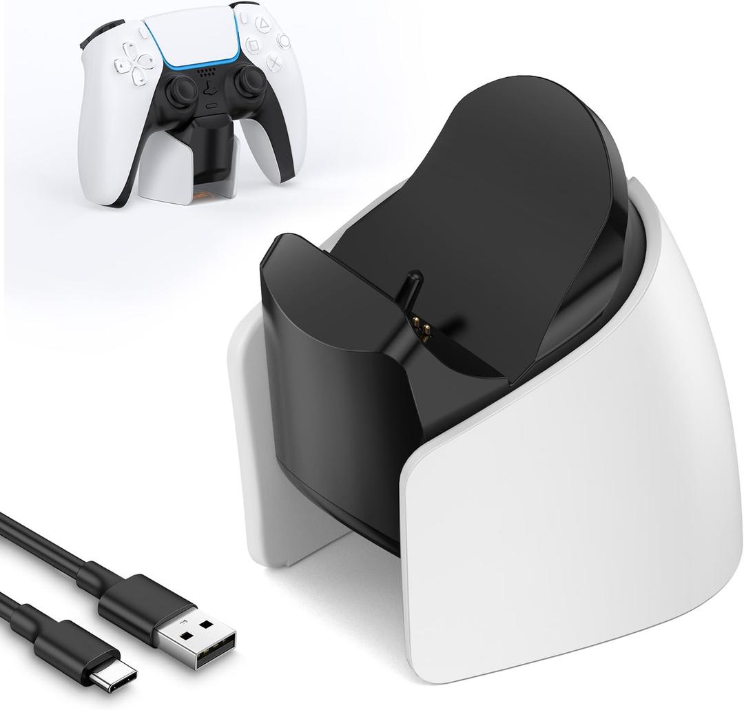 Charging Dock for PS5 Controller, IINE Fast USB Charging Station for PS5 DualSense Edge Controller, with Charger Indicator and Charging Cable