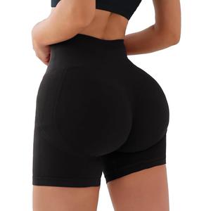 Shorts for Women Workout Yoga Gym Athletic Running Volleyball Tummy Control Compression with Pockets (US, Alpha, Large, Regular, Regular, Black)