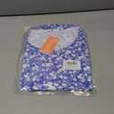 PLOKNRD Women's Casual Dress Summer Short Sleeve T-Shirt Dress Crew Neck Basic Dresses 2025 (Blue White Flower, Size XL)