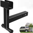 2" Trash Can Hauler Hitch, Trash Can Hitch, Trash Can Hauler, Garbage Hauling Towing Hitch Attachment,Trash Tow Truck Grab Hook Receiver Fit for Lawn Mower Garden Tractors (Black)