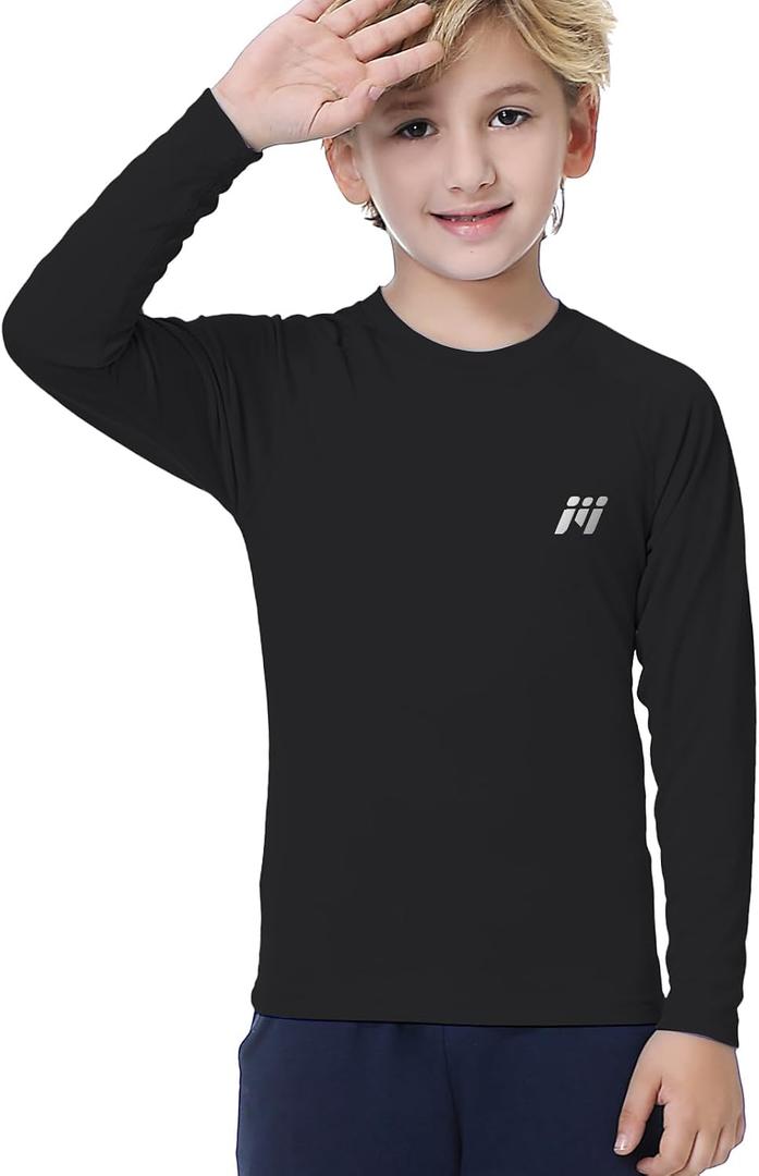 MEETWEE Boys' Boys Rash Guard Long Sleeve Girl UPF 50+ Sun Protection Shirt Swim Shirts Youth SPF Quick Dry Shirt Swimwear Sunsuits