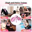 Thigh Trainer with Resistance Adjustment, Pelvic Floor Exercise Devices with LED Display, Inner Thigh Exerciser with Soft EVA Padding, Kegel Exerciser for Women