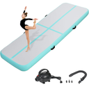 Inflatable Gymnastics Air Tumbling Track Mat 13ft, Air Tumble Track Mat with Electric Air Pump for Kids Adults Home Outdoor Training Cheerleader Yoga Water Park (13ft*3.3ft*4in(4*1*0.1m), Black)