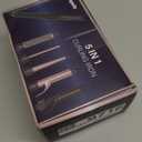 5 in 1 Curling Iron with Thermal Brush and 4 Interchangeable Ceramic Barrels(1/2 to 1 1/2 inch), Curling Wand Set with Flat Iron, Fast Heating, Dual Voltage Hair Curler, Gifts for Women (Rose Gold)