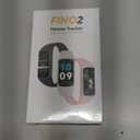 FITVII FINO 2 Slim Fitness Tracker, Smart Watch with Blood Oxygen, Sleep Monitor, 24/7 Heart Rate & Blood Pressure, IP68 Waterproof Health Activity Trackers with Calories Step Counter for Women Men (Black)