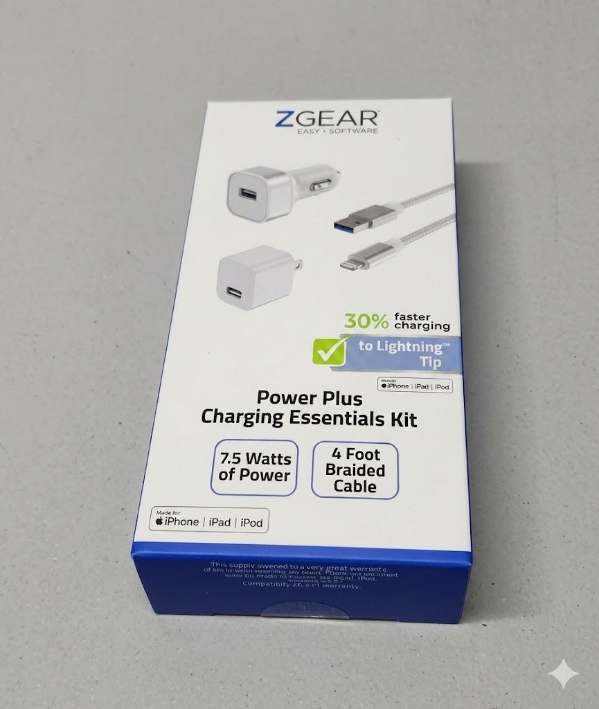ZGEAR 3PC Power Plus Charging Essential Kit