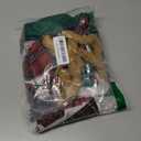 Soulchen 1 Set Christmas Green Porch Goose Outfit 23 Inch Winter Plaid Cement Goose Clothes Dress and Headdress Costume Set for Xmas Holiday Lawn Garden Yard Decor