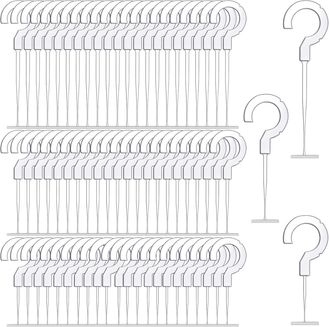 Tenare 1500 Pieces Plastic J Hook Fasteners Hanging Clothing J Hook Tag Fasteners for Label, Standard Tagging Barbs, 3 Sizes, 1.5, 2.2, 2.8 Inch