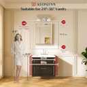 Keonjinn 24" x 30" Brushed Nickel Mirrors for Bathroom Sink, Silver Bathroom Vanity Mirror with Wide Frame, Beveled HD Tempered Glass, Shatterproof, Aluminum Alloy Framed Rectangular Wall Mount Mirror