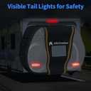 Bike Cover for Car Rack Transport | Waterproof 600D Oxford, 2-Bike Capacity, License Plate Window, Reflective Strips, Quick-Release Buckles | Fits SUVs, RVs, Trucks