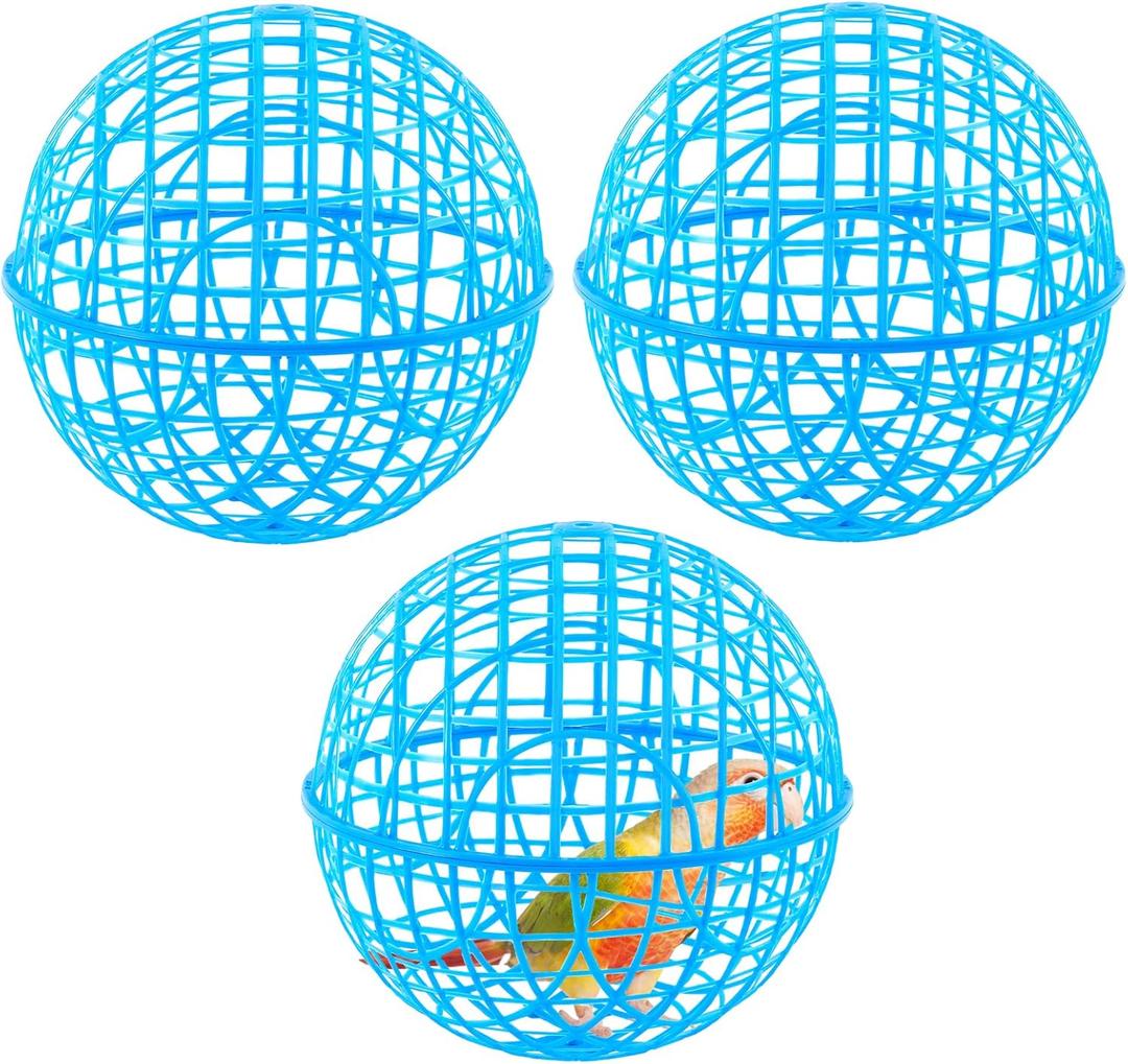 3 Pcs Chicken Balls Cage for Outside 2026 Chicken Orb Ball Cage to Free Range Rolling Safety Ball Cage for Small Chicks, Pigeons, Birds, Hamsters, Parrots Outside Roaming(11.02 Inch)