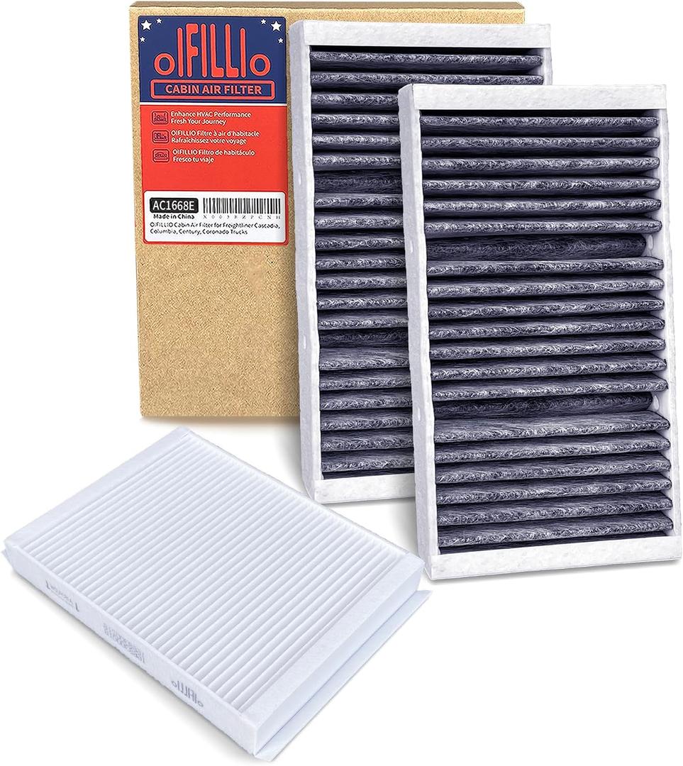 OIFILLIO Cabin Air Filter kit for Mercedes GLE350 GLS450 (2016-2019), ML350 (2012-2015), GL450 (2013-2016), GLE400 GLS550, Replace 1668300318 & 1668300218 (3-Piece Set)