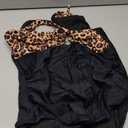 SUUKSESS Women Sexy Tummy Control One Piece Swimsuits Halter U-Wire Cutout Bathing Suit V Necck Push Up Swimwear 2026(Leopard Black, XL)