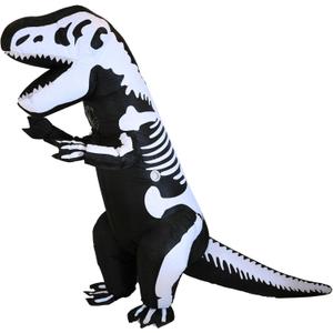 PTS Inflatable Costume, Blow Up Dinosaur Skeleton Costume for Halloween Inflatables Cosplay Party (Adults)