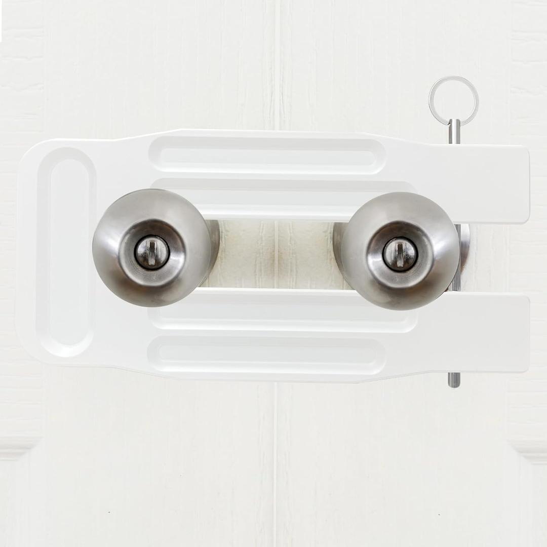 French Door Lock Childproof | Adjustable Double Door Reinforcement Lock for French Doors Home Security | Add High Security to Prevent Home Unauthorized Entry | Unibody Aluminum Construction