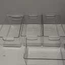 iDesign Stackable Clear Plastic Bin - Kitchen Organizers and Storage for Fridge and Pantry, 4-Pack