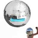 Sparkling disco helmets, eye-catching disco ball caps, suitable for adult disco ball shaped costumes at holiday gatherings and nightclubs