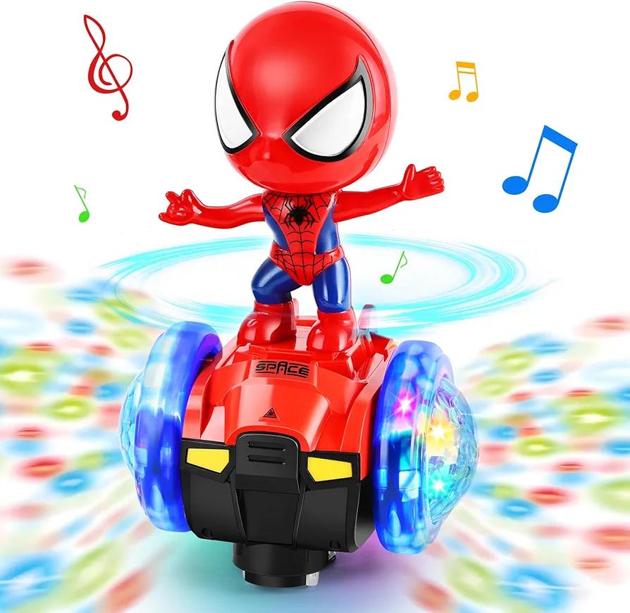Toys for Boys Age 1 2 3 4 5,Dancing Robot Sensory Toy Car with Colorful Flashing Lights & Music,Interactive Learning Light up Toys for Kids 3-5,Christmas Birthday Gifts for Toddler Boys Girls