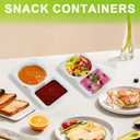 20 PCS Snack Containers with Lid, Leakproof Dipping Containers with 2 Compartments,Reusable Snack Pack Containers, Portion Control Condiment Container